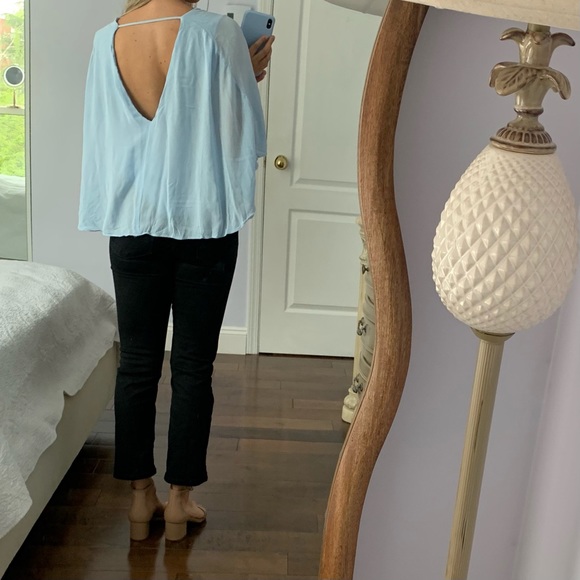 Zara Baby Blue Blouse with Cape - Picture 6 of 10
